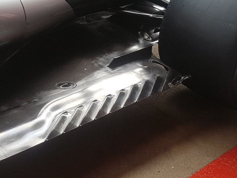 “Merc’s new floor edge treatment in Spain #F1" @ScarbsTech